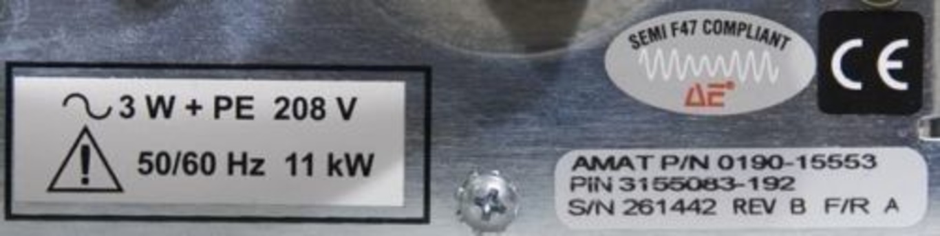 ADVANCED ENERGY AE HFV-8000 RF Generator 8kW AMAT PN: 0190-15553 